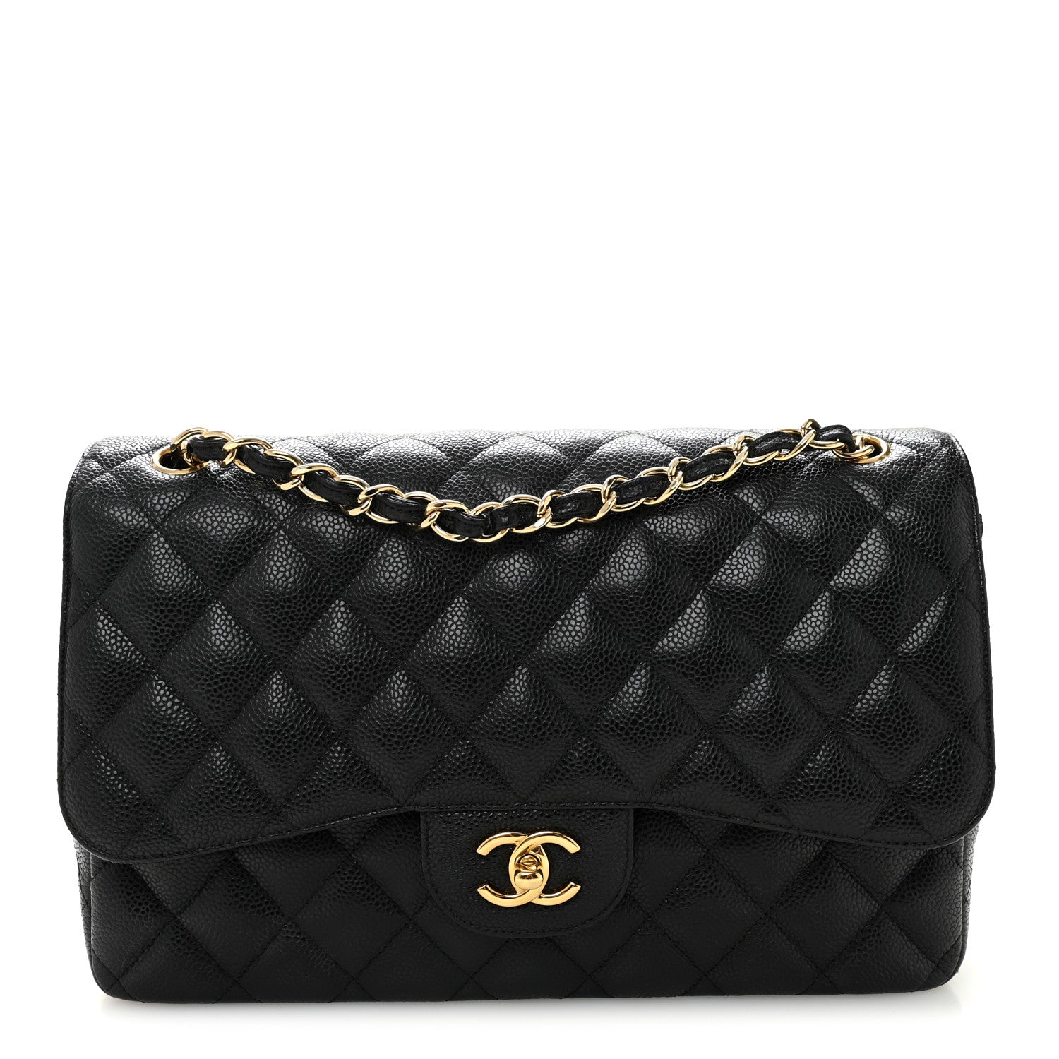 Chanel Caviar Quilted Jumbo Double Flap Black 1 of 10