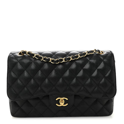 Chanel Caviar Quilted Jumbo Double Flap Black 1 of 10