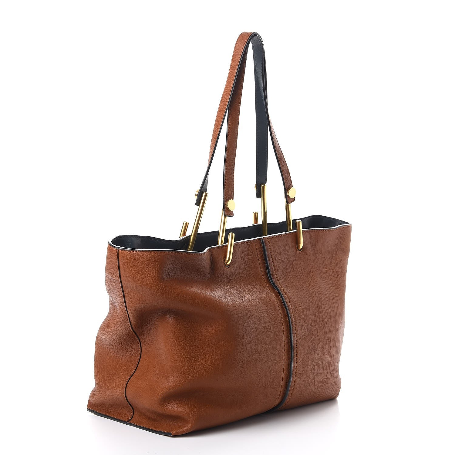 Chloe Grained Lambskin Keri Tote Caramel 3 of 14