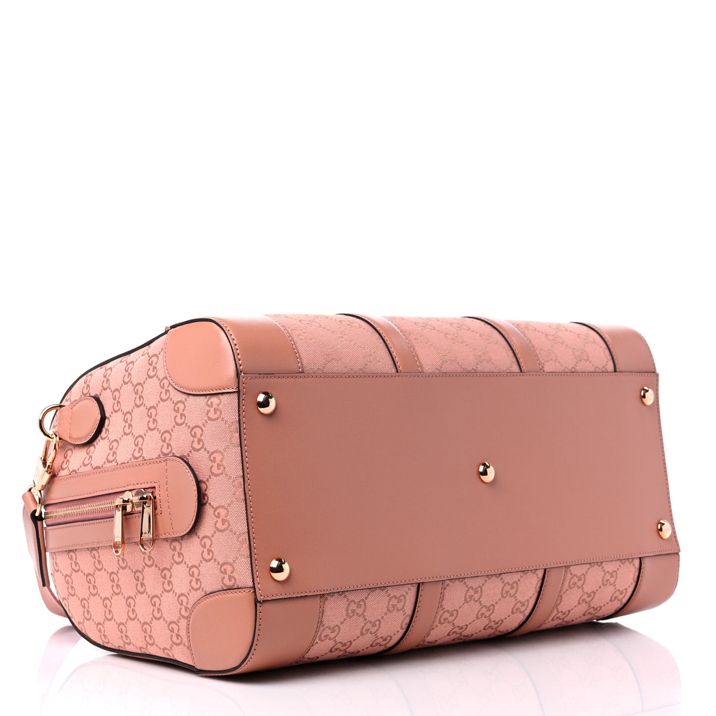 Monogram Azalea Calfskin Small Retro Interlocking G Duffle Bag Cloche Rose Pink
