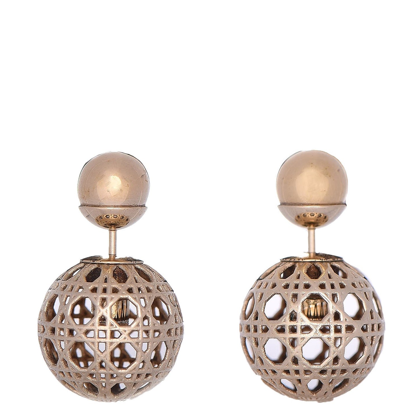 Cannage Mise En Dior Tribal Earrings Gold