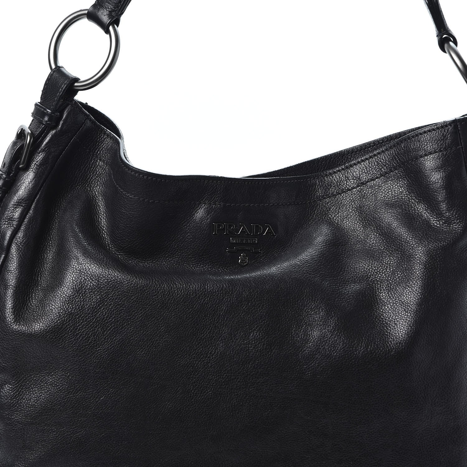 Prada Soft Calf Hobo Black 13 of 13