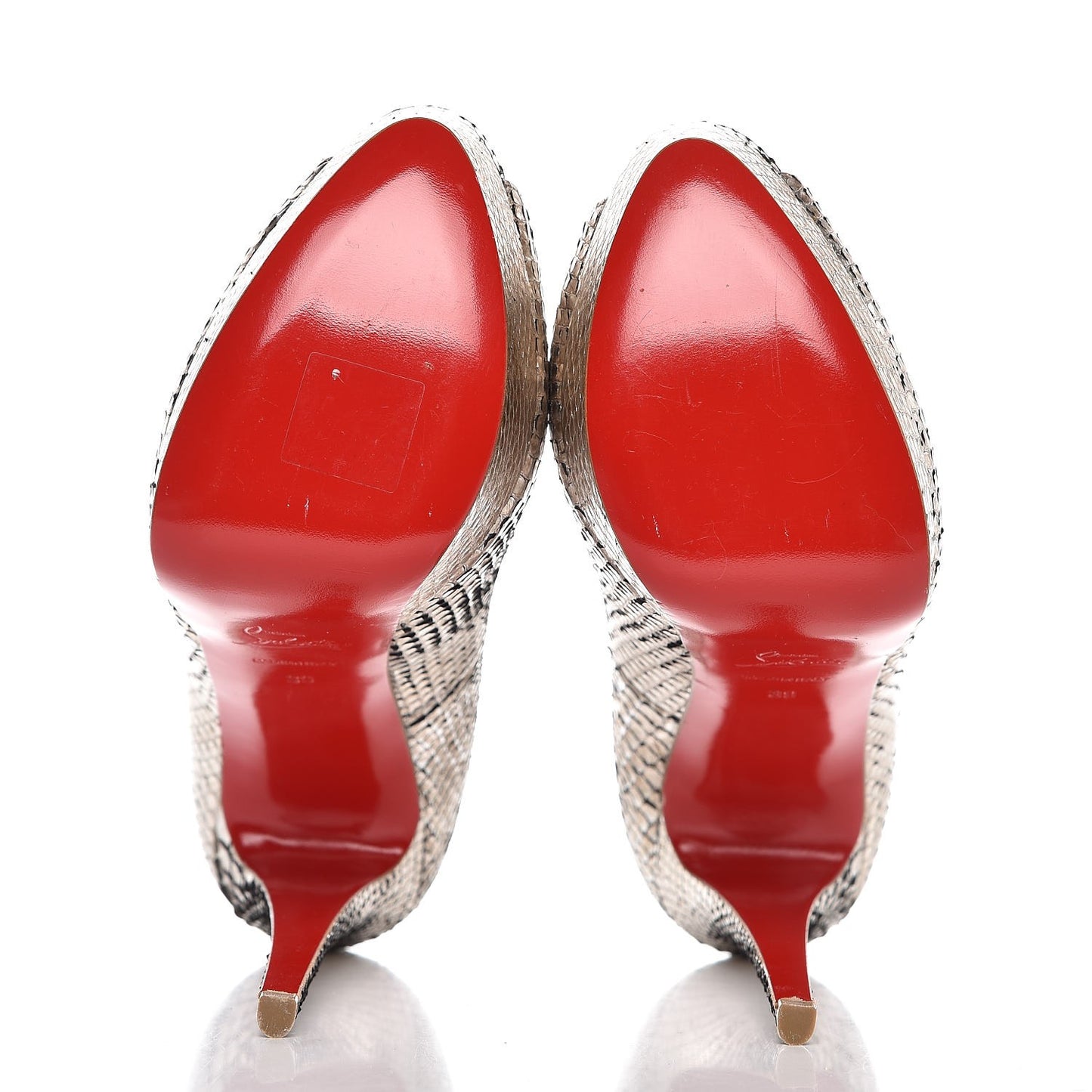 Metallic Python Lady Peep 150 Pumps 39 Antique Silver