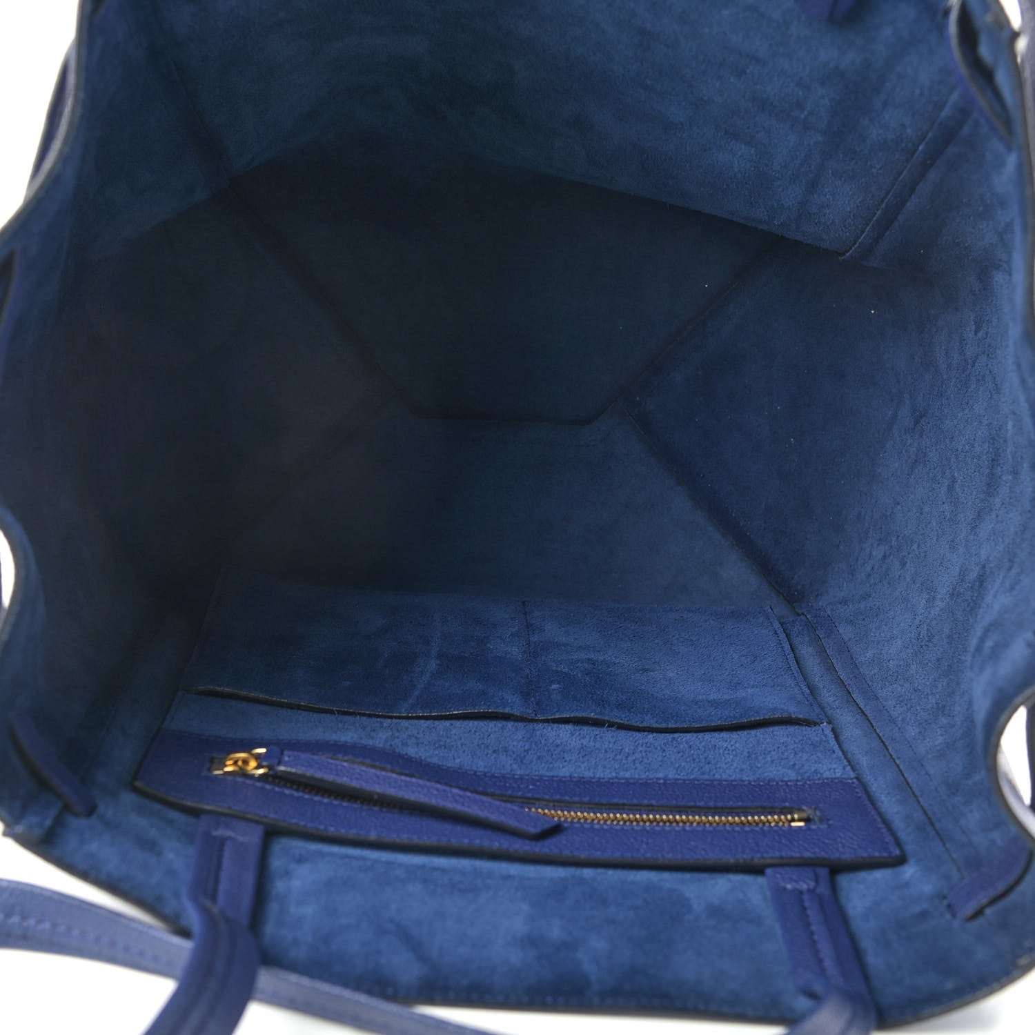 Celine Soft Grained Calfskin Small Belt Cabas Phantom Indigo 5 of 10