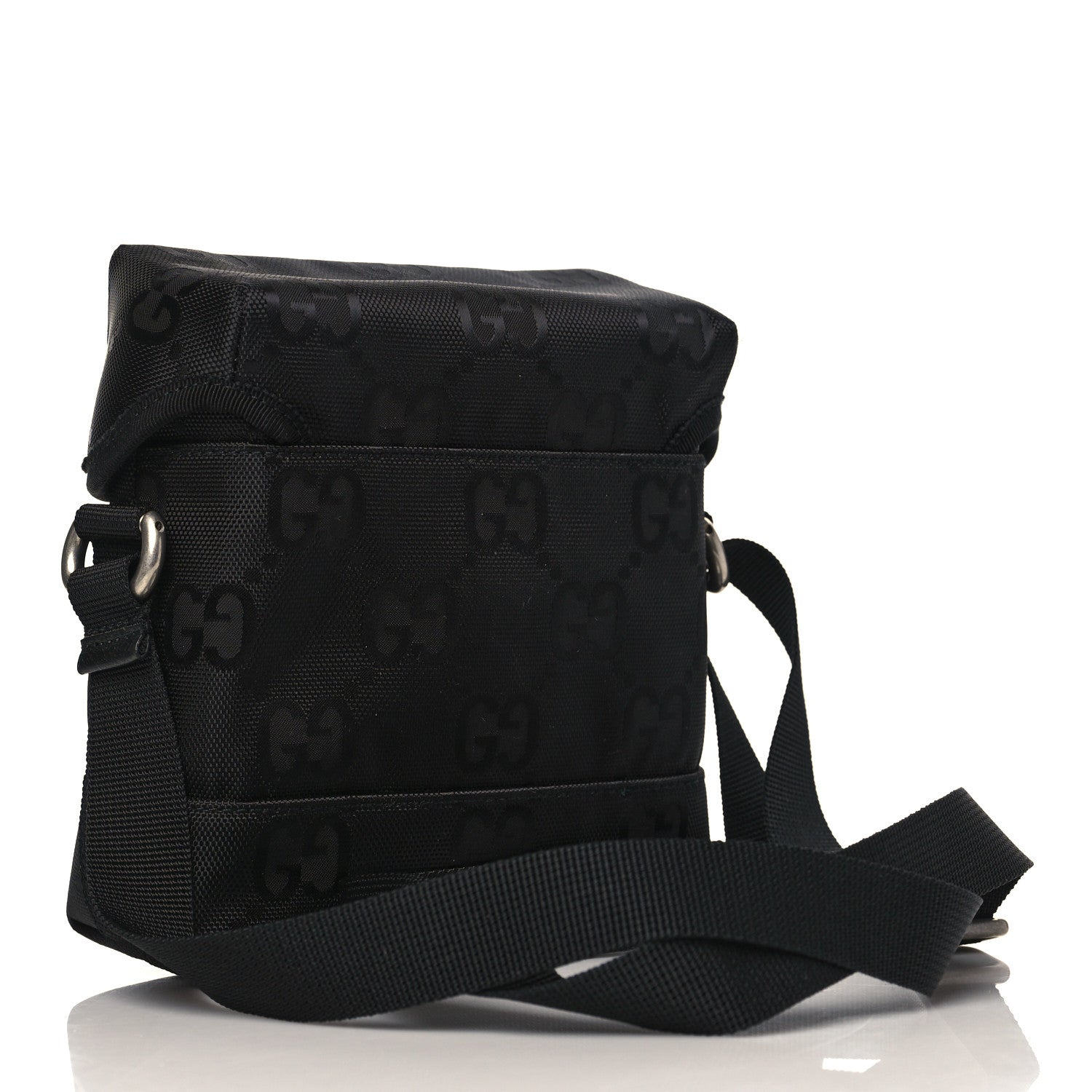 Gucci Econyl Nylon Monogram Off The Grid Messenger Bag Black 2 of 9