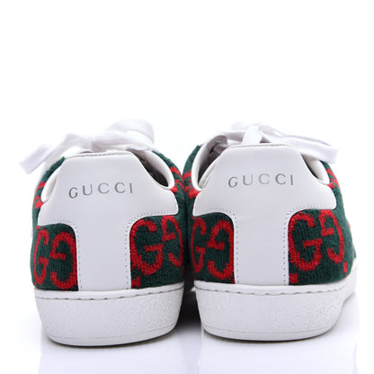 Gucci Terry Cloth GG Monogram Web Womens Ace Sneakers 36.5 Green Red 6 of 12