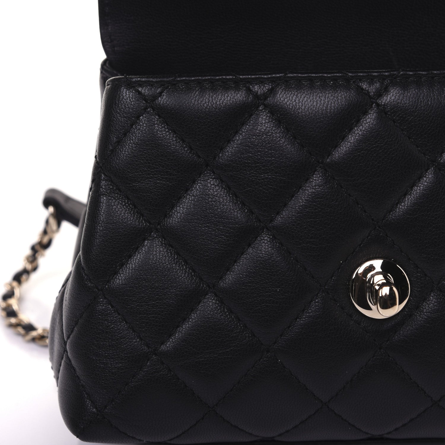 Chanel Goatskin Quilted Rainbow Extra Mini Coco Handle Flap Black 12 of 18