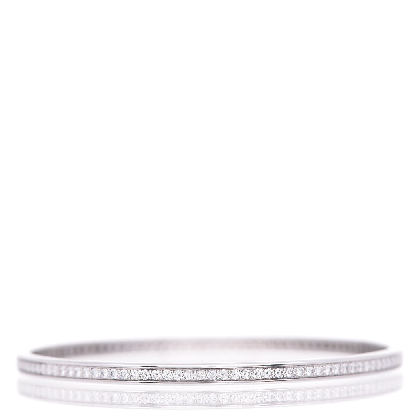 18K White Gold Diamond Bangle Bracelet