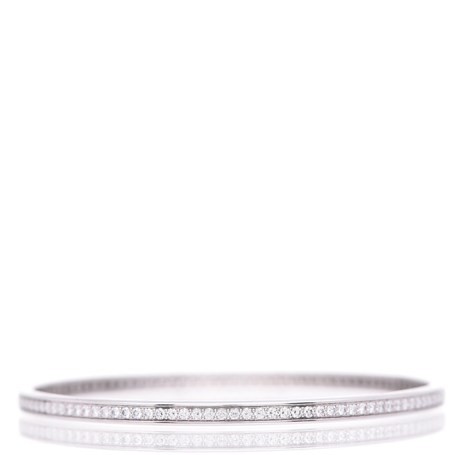 Cartier 18K White Gold Diamond Bangle Bracelet 3 of 4