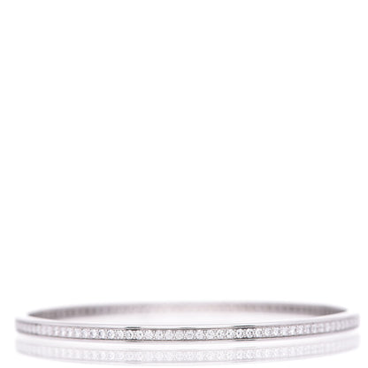 Cartier 18K White Gold Diamond Bangle Bracelet 3 of 4