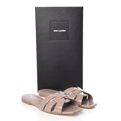 Saint Laurent Patent Tribute 05 Slide Sandals 36.5 Powder Pink 14 of 14
