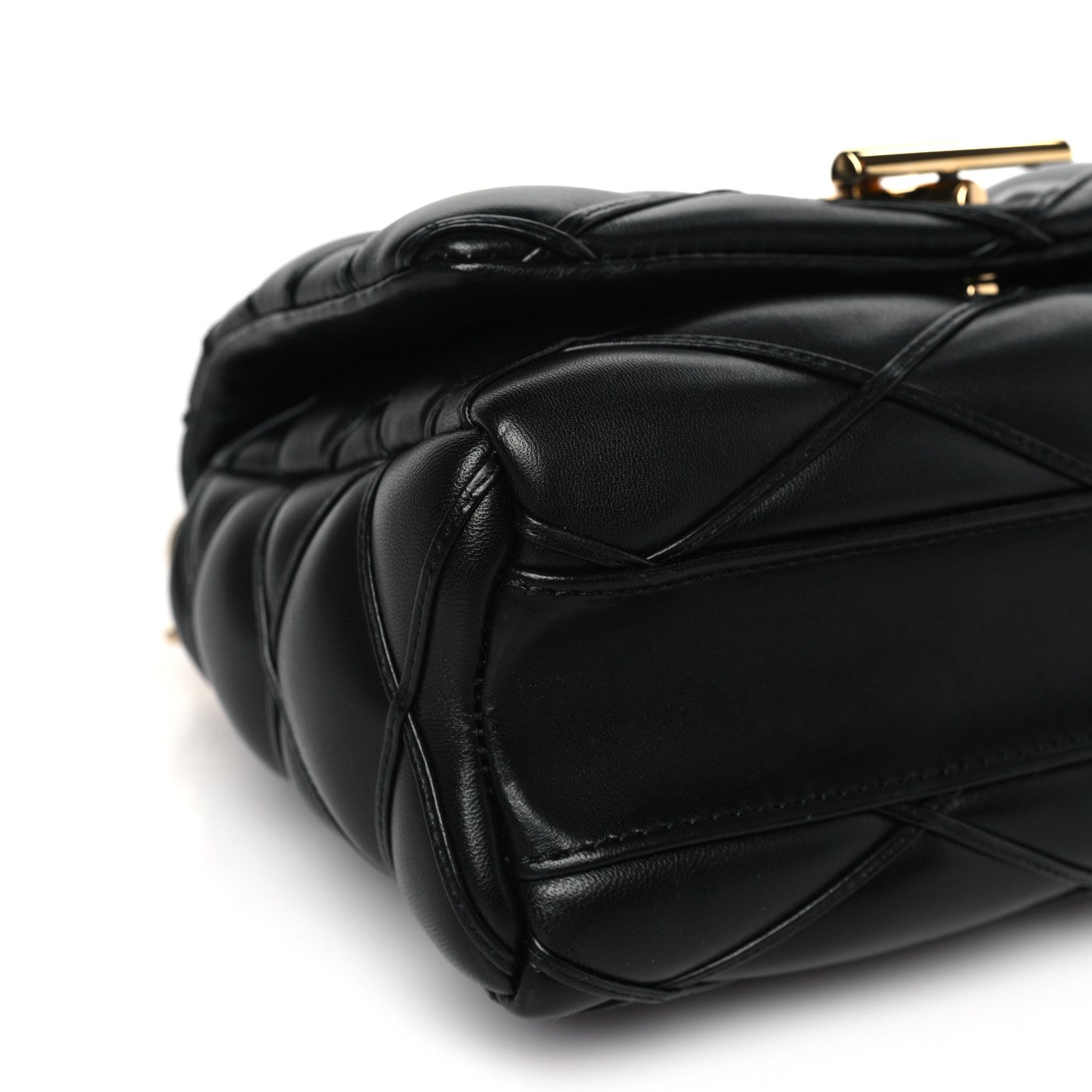 Louis Vuitton Lambskin Malletage Top Handle GO-14 MM Black 7 of 8