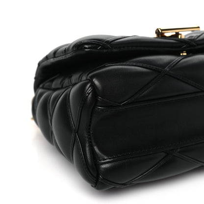 Louis Vuitton Lambskin Malletage Top Handle GO-14 MM Black 7 of 8