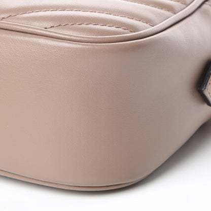 Gucci Calfskin Matelasse Small GG Marmont Chain Shoulder Bag Taupe 9 of 11