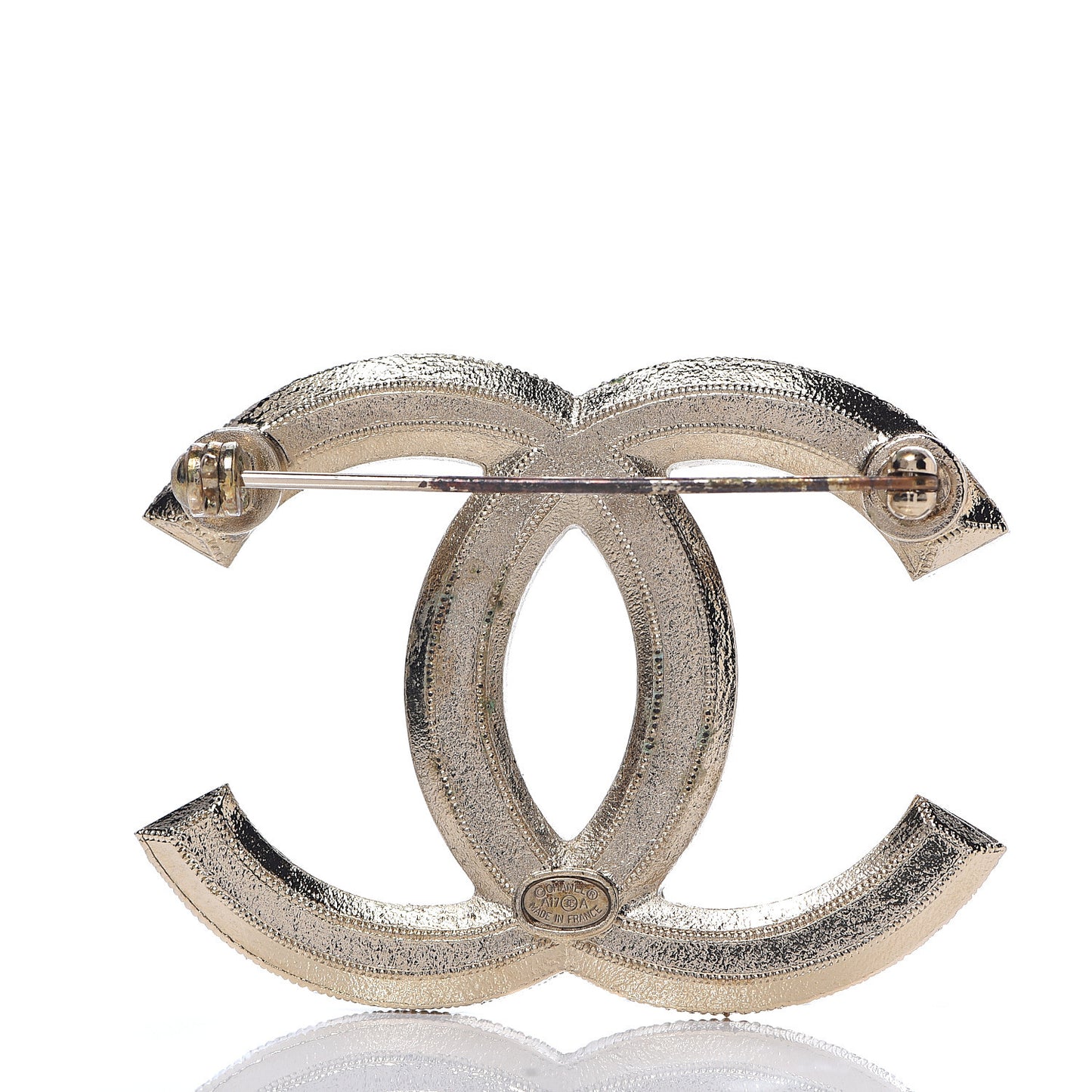 Pearl CC Brooch Gold