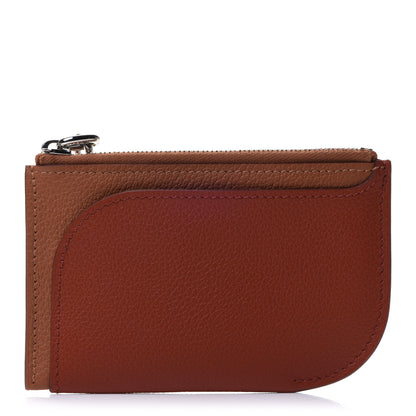 Hermes Evercolor Bi-Color Porte-cartes Strap Card Holder Gold Cuivre 1 of 7