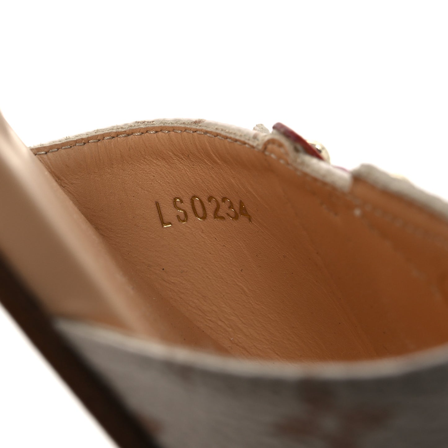 Monogram LV Frame Flat Mule 35.5 Dune Beige