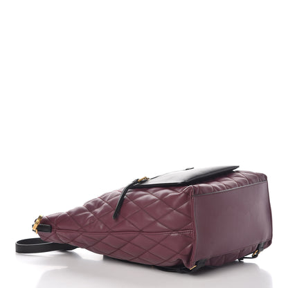 Givenchy Rubberized Canvas Quilted Duo Backpack Aubergine 4 of 10