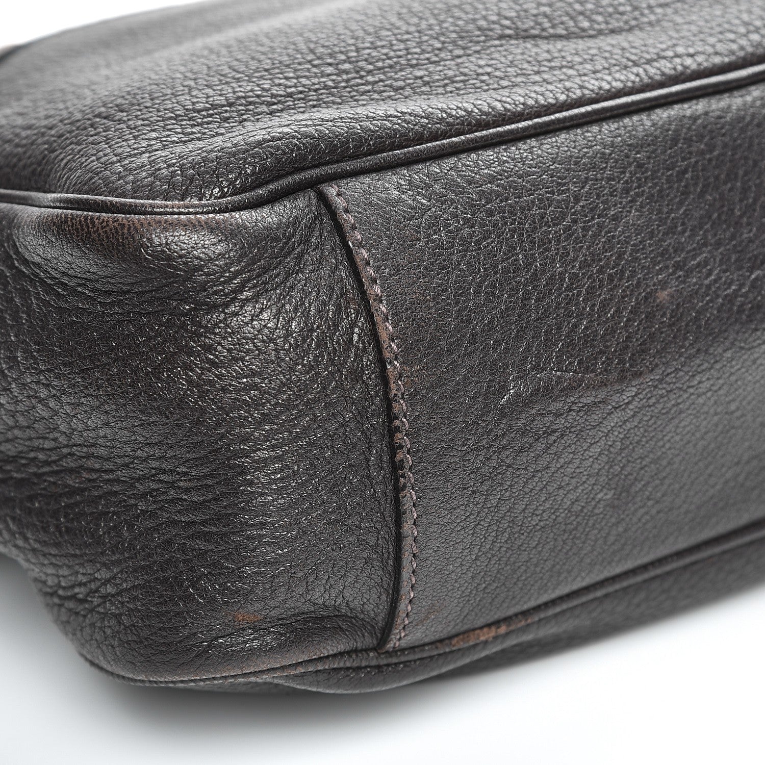 Prada Cervo Deerskin Crossbody Dark Brown 11 of 15