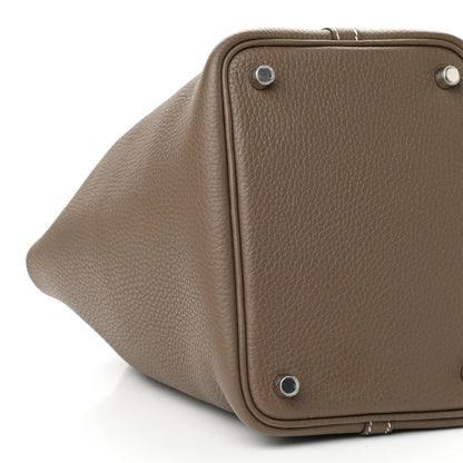 Hermes Taurillon Clemence Picotin Lock 18 PM Etoupe 7 of 8