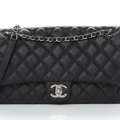 Chanel Caviar Quilted Jumbo Easy Flap Black 8 of 10