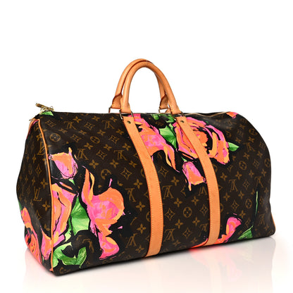 Louis Vuitton Monogram Roses Keepall 50 3 of 15