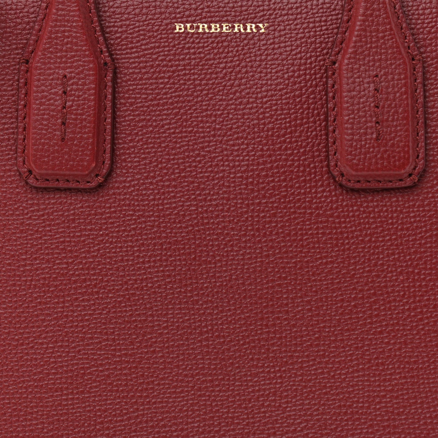 Derby Calfskin House Check Small Banner Tote Russet Red
