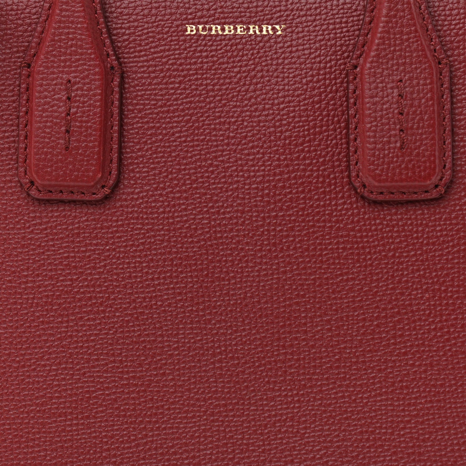 Burberry Derby Calfskin House Check Small Banner Tote Russet Red 9 of 13