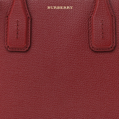 Burberry Derby Calfskin House Check Small Banner Tote Russet Red 9 of 13