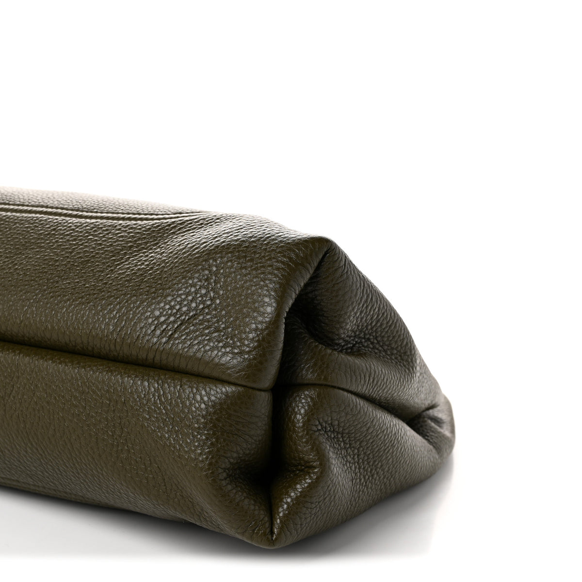 Grained Calfskin Softbit Maxi Shoulder Bag Forest Green