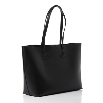 Tom Ford Grained Calfskin Small T Tote Black 2 of 4