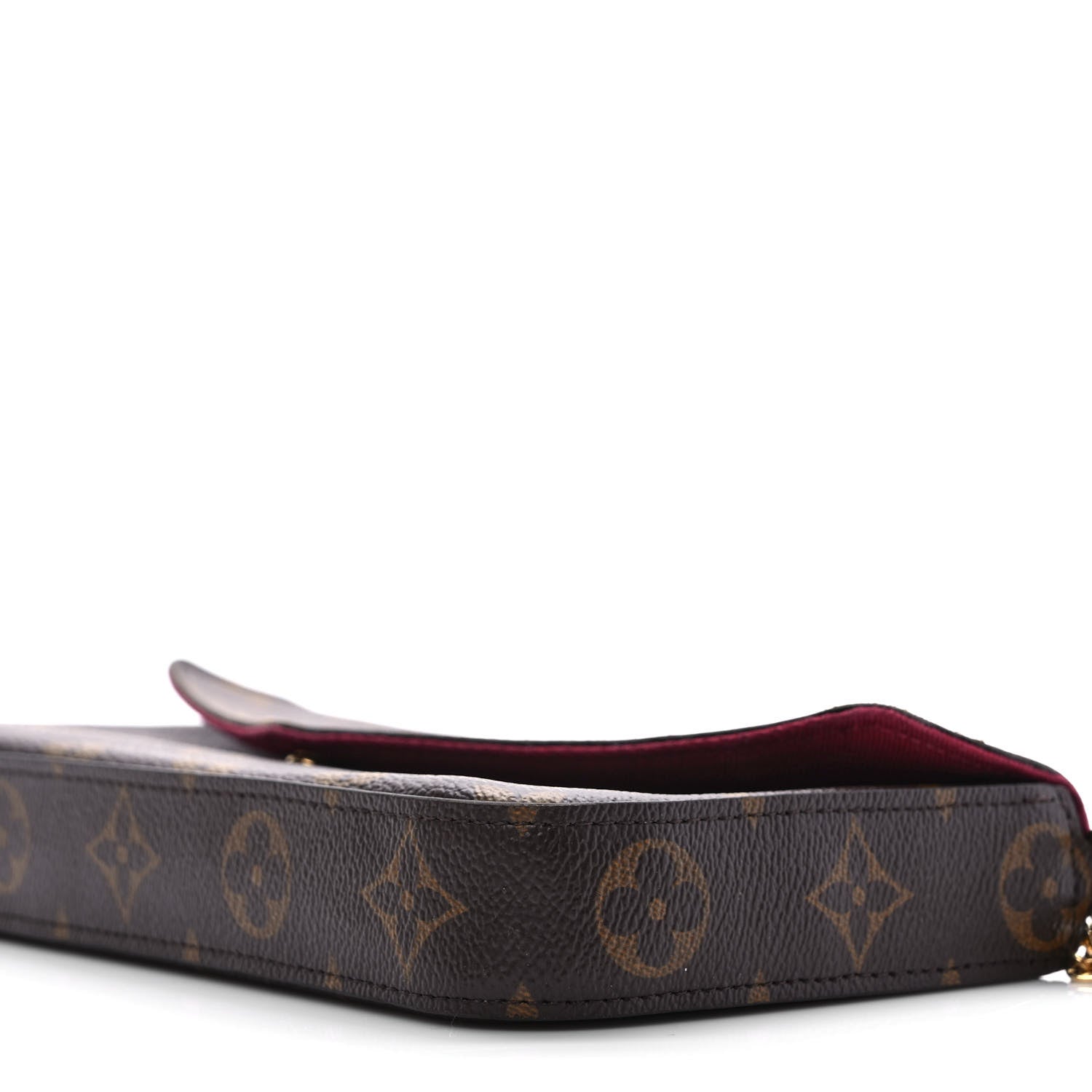 Louis Vuitton Monogram Pochette Felicie Chain Wallet Fuchsia 9 of 11