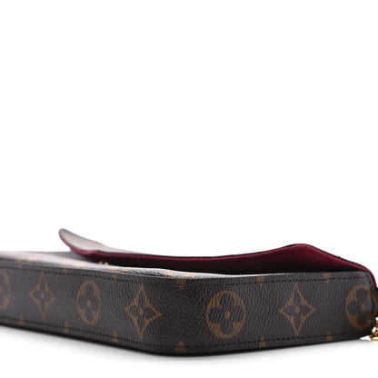 Louis Vuitton Monogram Pochette Felicie Chain Wallet Fuchsia 9 of 11