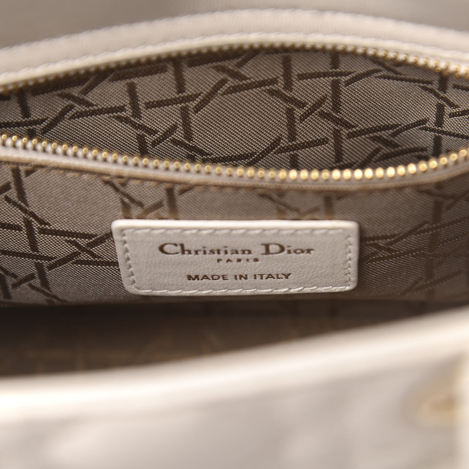 Christian Dior Lambskin Cannage Small My ABCDior Lady Dior White 6 of 11