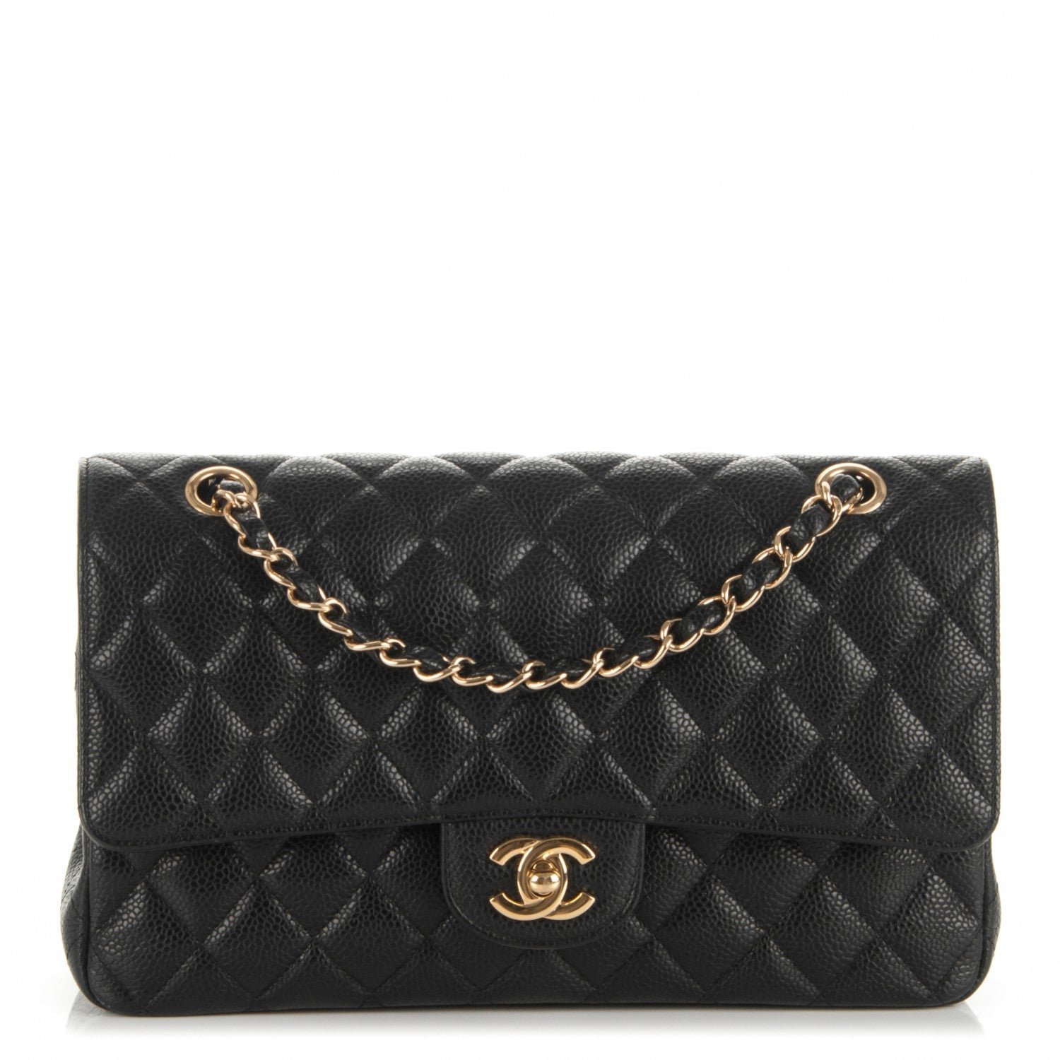 Chanel Caviar Quilted Medium Double Flap Black 1 of 8