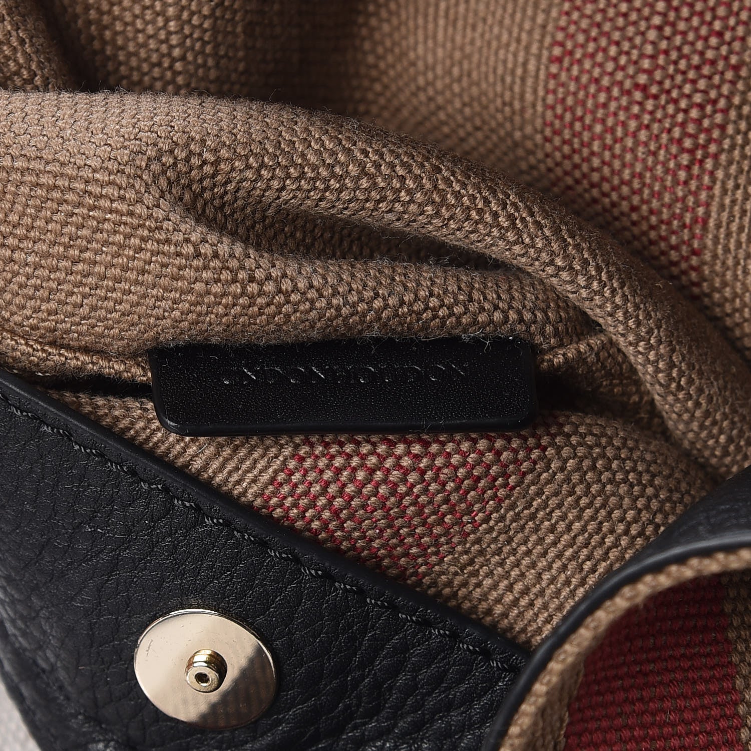 Burberry Canvas Mega Check Mini Ashby Tassel Crossbody Black 9 of 9