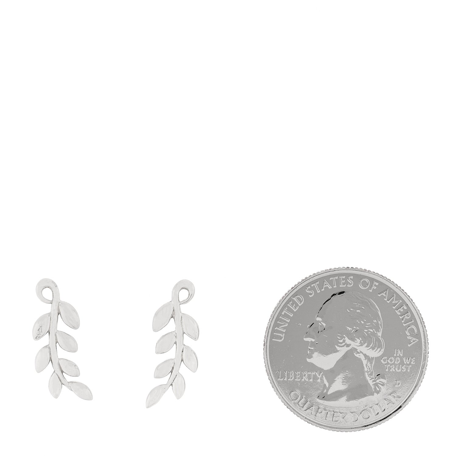 Tiffany Sterling Silver Paloma Picasso Olive Leaf Climber Earrings 2 of 4