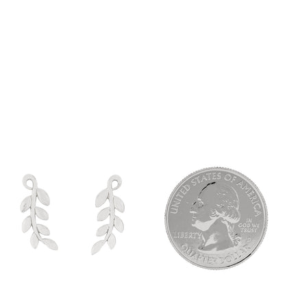 Tiffany Sterling Silver Paloma Picasso Olive Leaf Climber Earrings 2 of 4