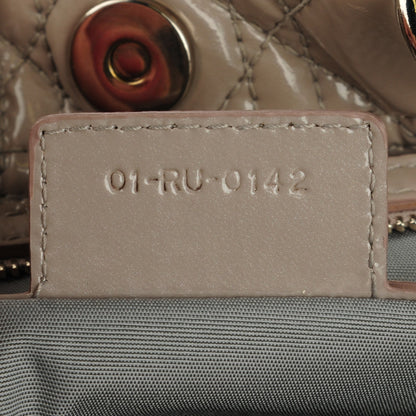 Christian Dior Patent Cannage Large Dior Soft Shopping Tote Grey 7 of 8