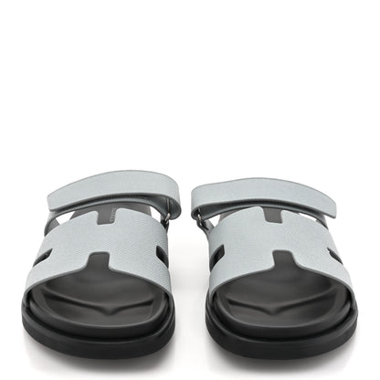 Hermes Epsom Mens Chypre Sandals 42.5 Gris Nuage 2 of 9