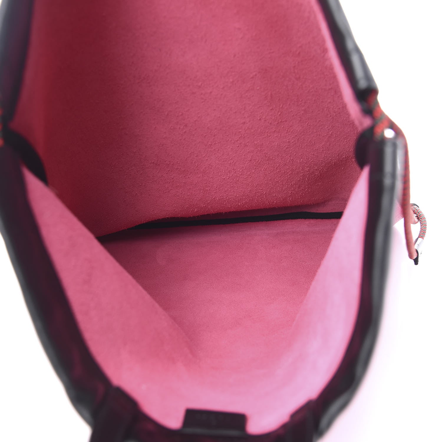 Gucci Grained Calfskin Logo Drawstring Backpack Box Pink Green Black 4 of 9