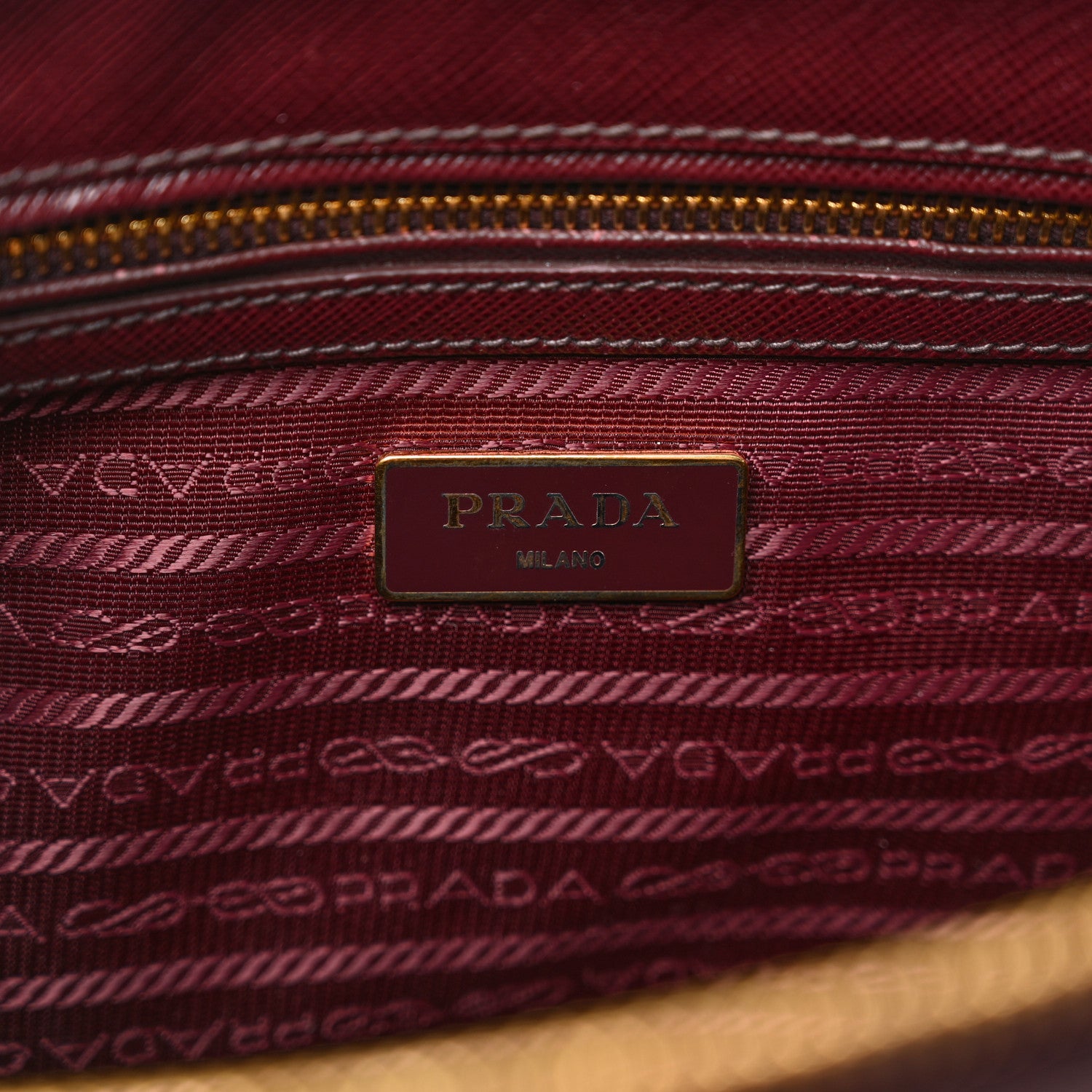 Prada Saffiano Lux Small Galleria Double Zip Tote Cherry 6 of 10