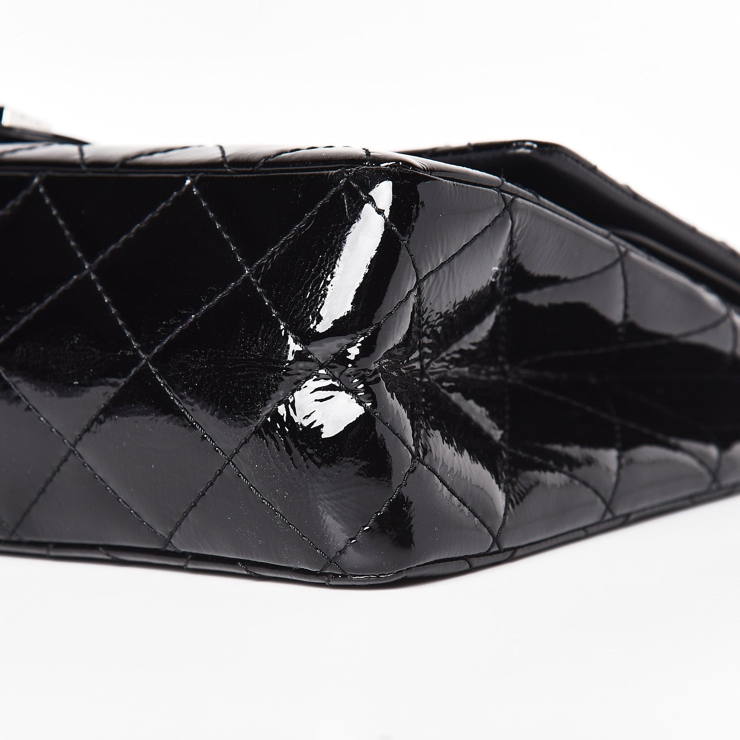 Chanel Distressed Patent Quilted 2.55 Reissue 227 Flap Black 15 of 16