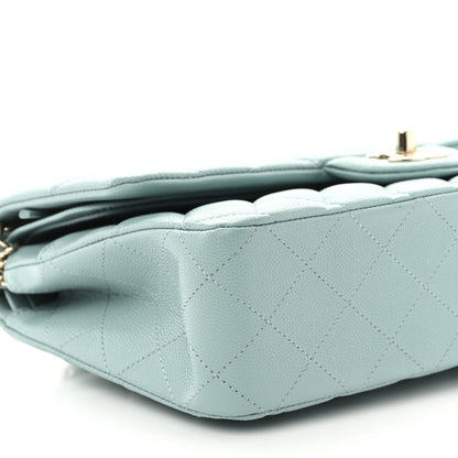 Chanel Caviar Quilted Medium Double Flap Light Blue 9 of 10