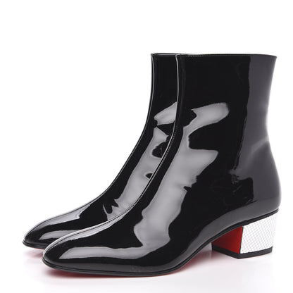 Christian Louboutin Patent Palace Disco Ball Donna 40 Ankle Boots 38 Black 3 of 7