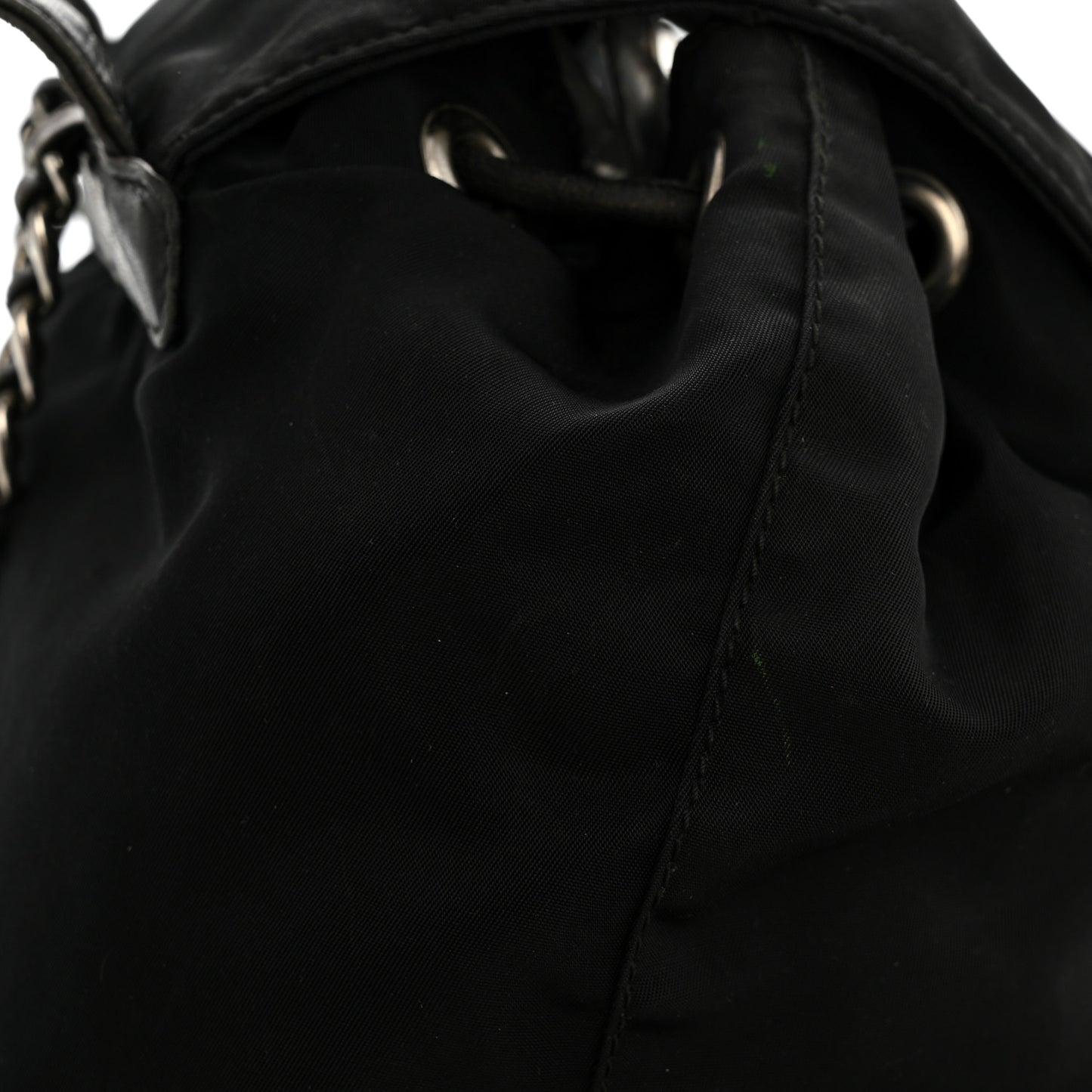 Tessuto Nylon Vela Chain Backpack Black