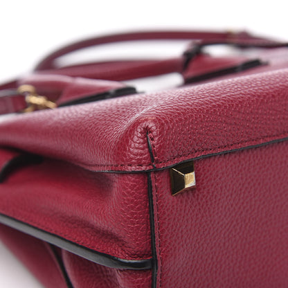 MCM Grained Calfskin Mini Milla Tote Burgundy 9 of 11
