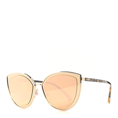 Chanel Metal Cat Eye Sunglasses 4222 Gold 1 of 5