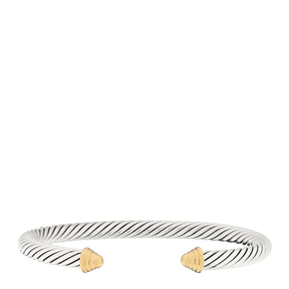David Yurman Sterling Silver 14K Yellow Gold 5mm Cable Classics Bracelet 1 of 3