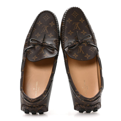 Louis Vuitton Monogram Mens Arizona Car Shoe Moccasin Loafers 12 2 of 8
